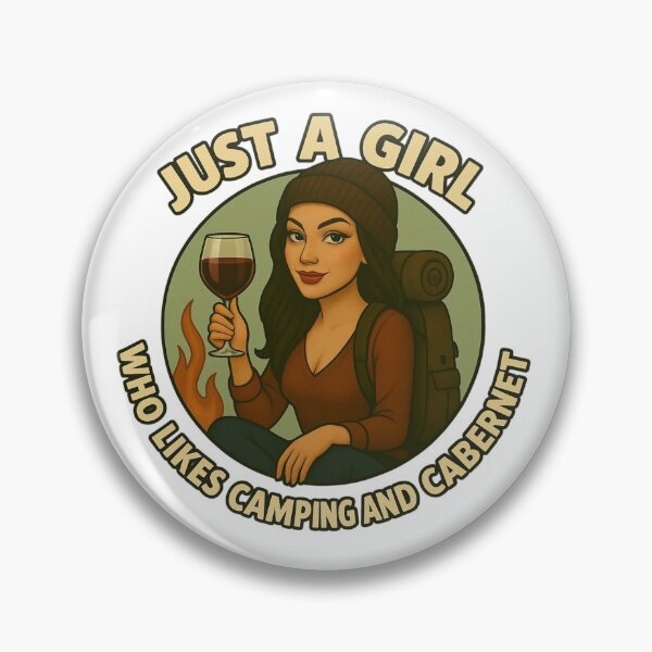 Artikelvorschau, Nur ein Mädchen, das Camping und Cabernet mag - Lustiges Wein- und Wanderdesign entworfen und verkauft von Free Soul Designs.