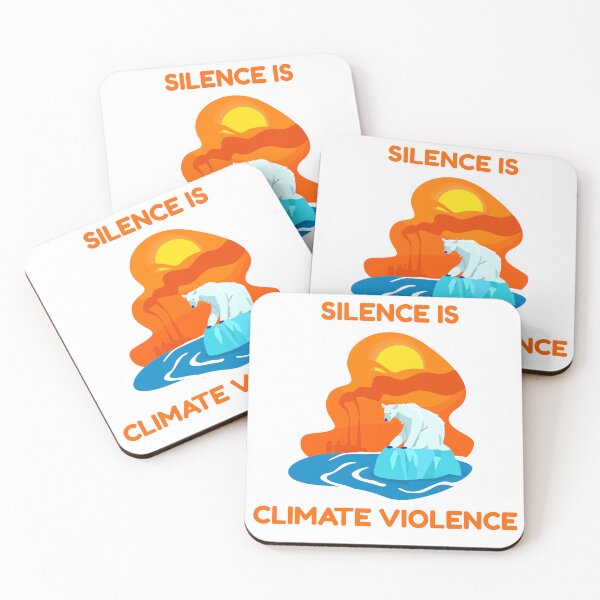 Item preview, Silence Is Climate Violence – Polar Bear Climate Change Awareness Design designed and sold by FreedomAndLove.