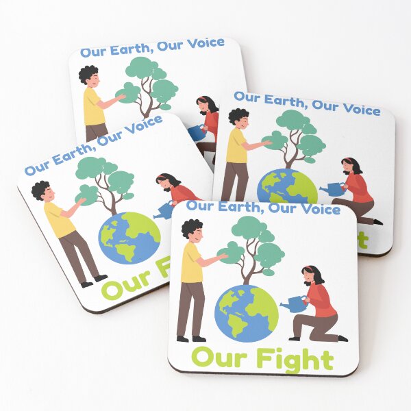 Item preview, Our Earth Our Voice Our Fight - Climate Change Activism Art designed and sold by FreedomAndLove.