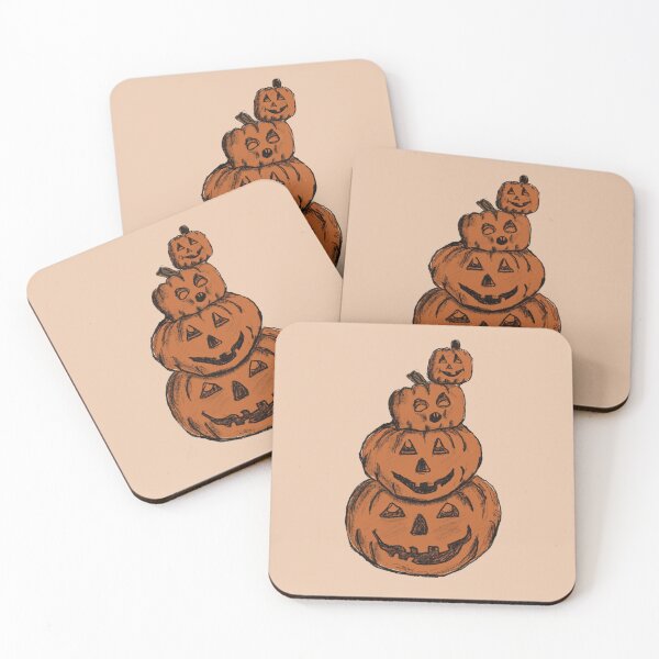 Item preview, Jack o lantern stack totem - pumpkin spice colour designed and sold by Micki Moxie.