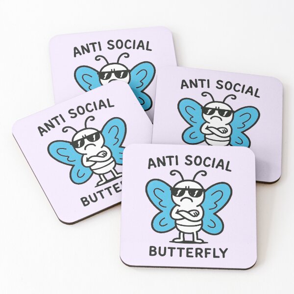 Item preview, Anti Social Butterfly designed and sold by Fanverse Merchandise.