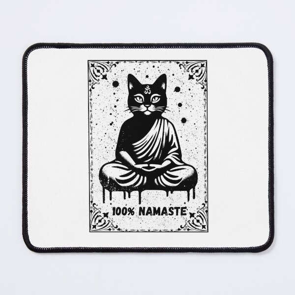 Item preview, Yoga Cat 100% Namaste designed and sold by Lazy days, starry nights.