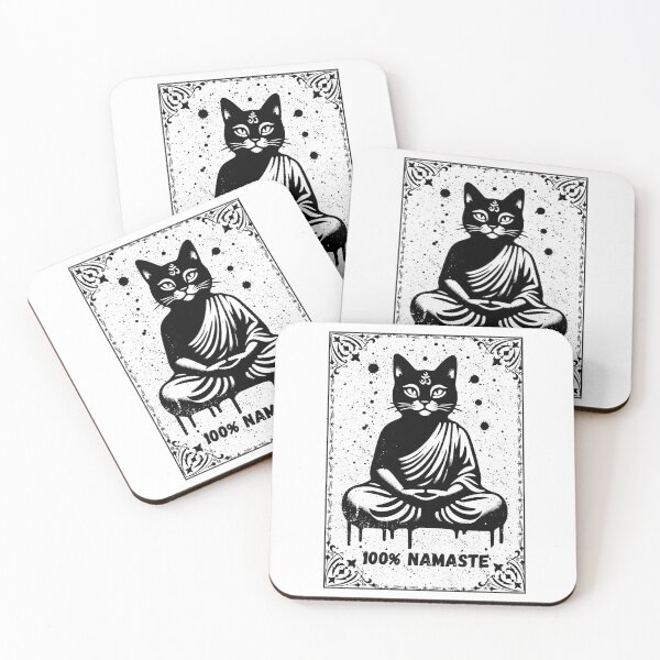 Item preview, Yoga Cat 100% Namaste designed and sold by Lazy days, starry nights.