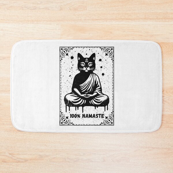 Item preview, Yoga Cat 100% Namaste designed and sold by Lazy days, starry nights.