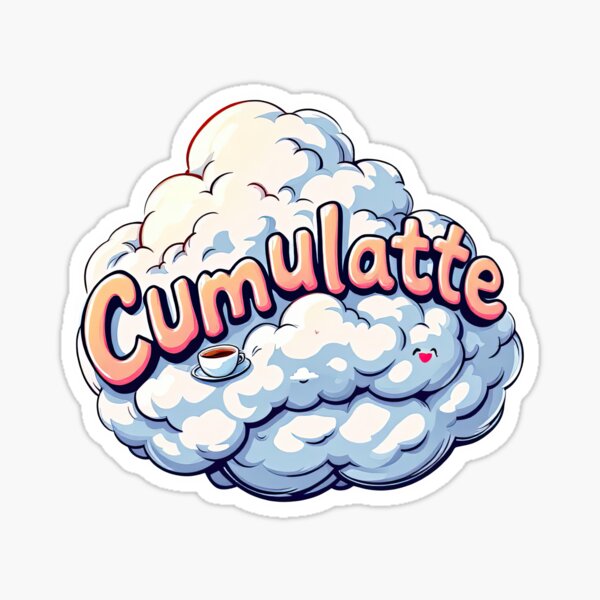 Item preview, A close up of a cloud with the word cumlate written in it designed and sold by cafegrafis.