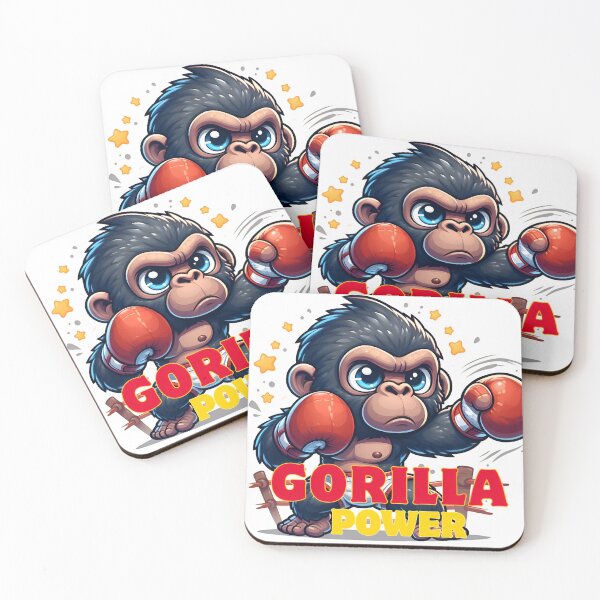 Item preview, Cute Boxing Gorilla Power Art designed and sold by KMHArts.