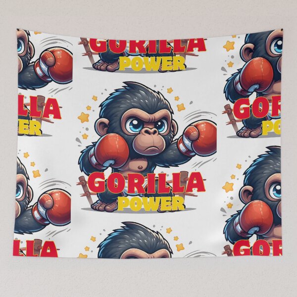 Item preview, Cute Boxing Gorilla Power Art designed and sold by KMHArts.