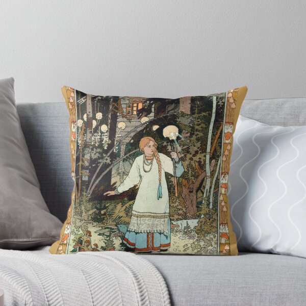 Item preview, Vasilisa at the Hut of Baba Yaga (1899) by Ivan Bilibin designed and sold by Antiquated Art.
