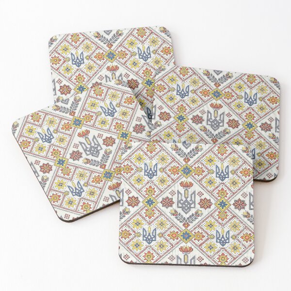 Item preview, Traditional Ukrainian Cross Stitch Pattern with Tryzub National Emblem. designed and sold by RGShirtWorks.
