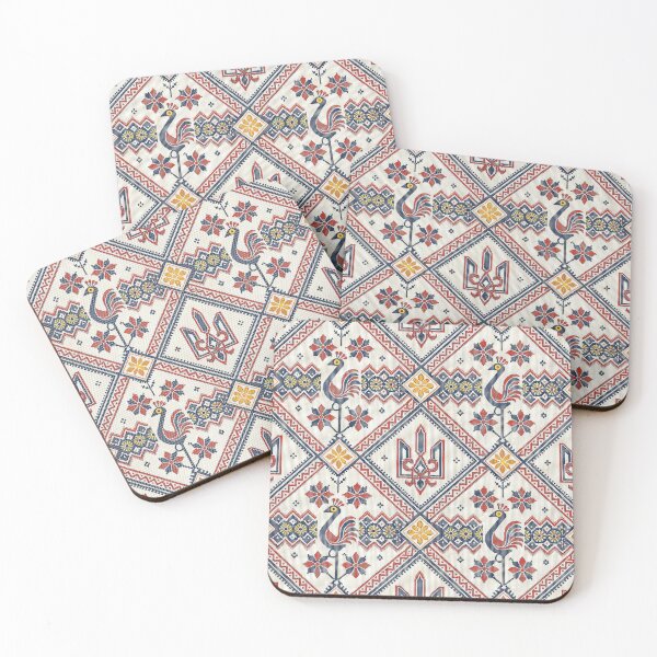 Item preview, Ukrainian Vyshyvanka Cross Stitch Pattern with Trident. designed and sold by RGShirtWorks.
