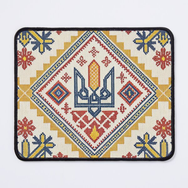 Item preview, Ukrainian Vyshyvanka Cross-stitch Pattern with Tryzub. designed and sold by RGShirtWorks.