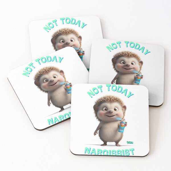 Item preview, Not Today Narcissist Hedgehog | Narcissistic Abuse Awareness designed and sold by WHITE FLAME PRINTS.