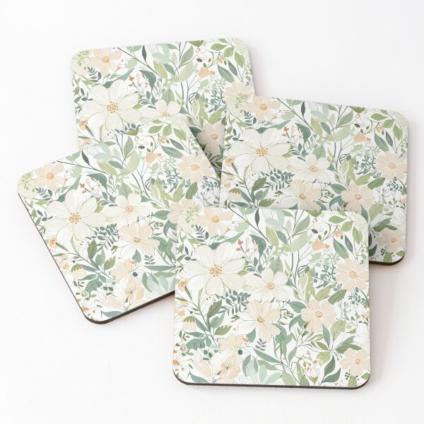 Item preview, Delicate Flowers and Leaves in Pastel Tones designed and sold by CoolPixels.