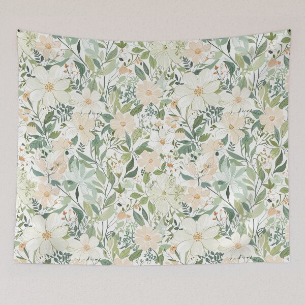 Item preview, Delicate Flowers and Leaves in Pastel Tones designed and sold by CoolPixels.