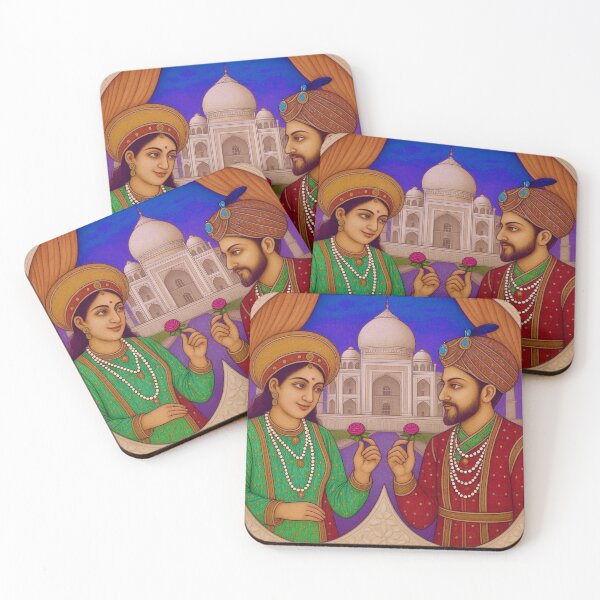 Item preview, India’s Shah Jahan & Mumtaz Mahal - Eternal Love with Taj Mahal Backdrop designed and sold by Myra365Art.