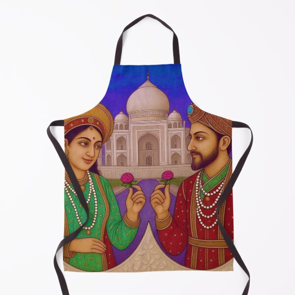 Item preview, India’s Shah Jahan & Mumtaz Mahal - Eternal Love with Taj Mahal Backdrop designed and sold by Myra365Art.