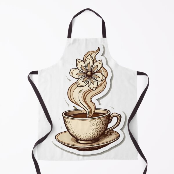 Item preview, Vintage Teacup Vine Design in Sepia – Minimalist Kawaii Floral Art designed and sold by RWZCraftedPixels.