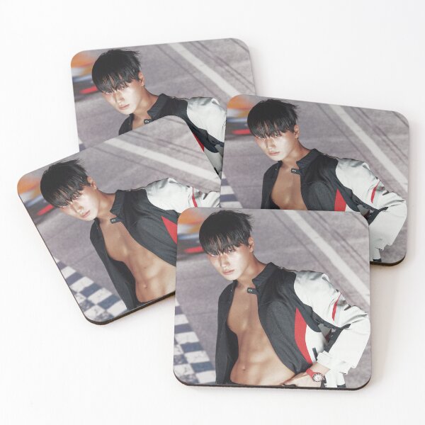 Item preview, ATEEZ CHOI SAN abs ice on my teeth kpop atiny summer vibes boyfriend material poster sticker exclusive limited edition teaser photos photoshoot hot designed and sold by Kpop-Noona.
