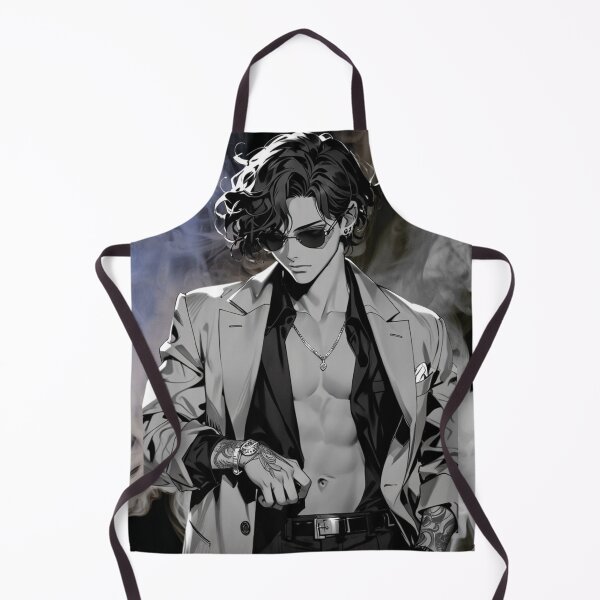 Item preview, "Dark Aesthetic Anime Boy | Tattooed Stylish Character with Smoke" designed and sold by KomoFrames.