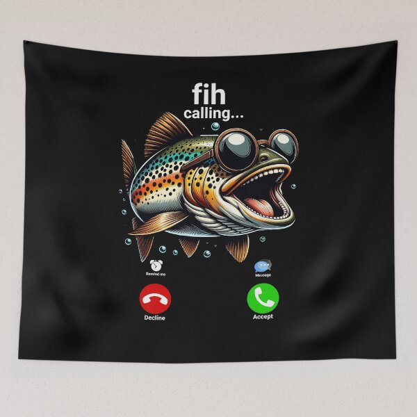Item preview, Fih meme Calling Funny Fish Art designed and sold by Belarte.shop.