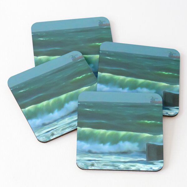 Item preview, green waves designed and sold by Tereza Pilar  Art.