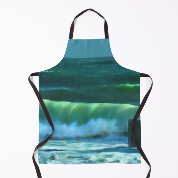 Item preview, green waves designed and sold by Tereza Pilar Art.