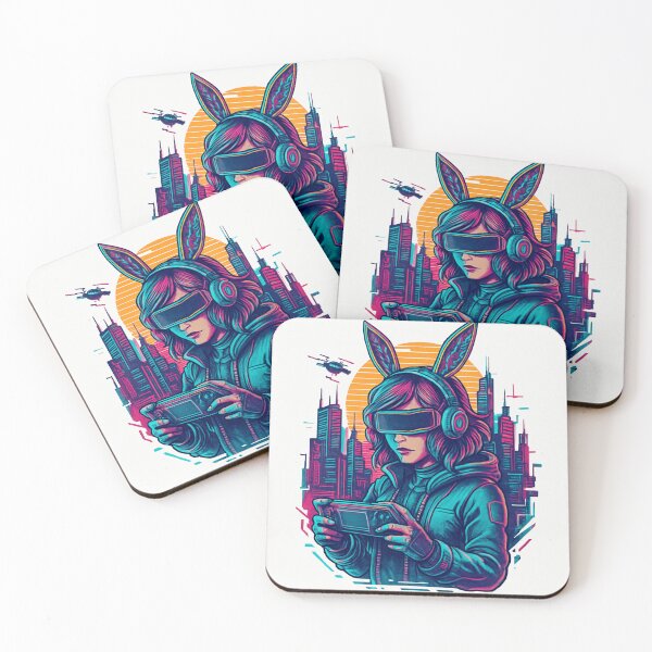 Item preview, a girl with bunny ears playing a game with a man designed and sold by MoReNdA83.