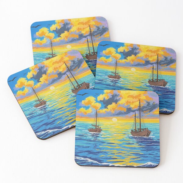 Item preview, ailing into Sunset – Vibrant Ocean designed and sold by HerSteps.