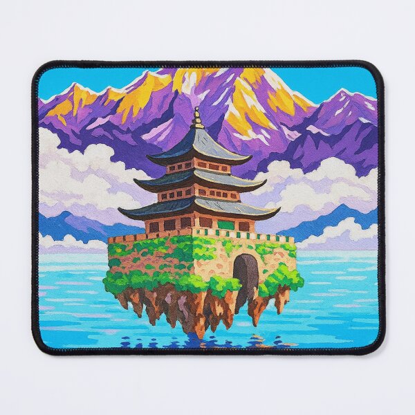 Item preview, Floating Pagoda & Mountains – Mystical Asian Landscape designed and sold by HerSteps.