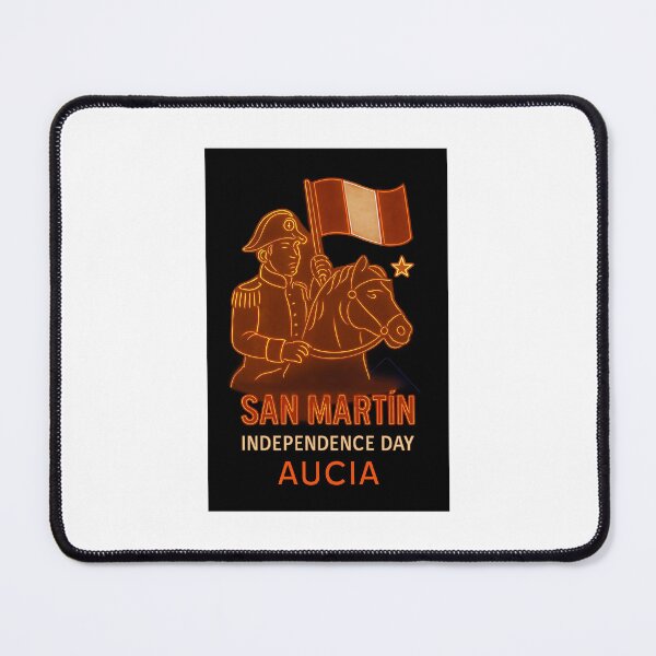 Item preview, San Martín Rides for Freedom – Neon Tribute to Peru’s Independence designed and sold by Aucia.