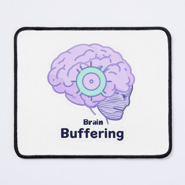 Item preview, Brain Buffering – Overthinking Kawaii Sticker designed and sold by Imaginarium of Chaos falcon88 .