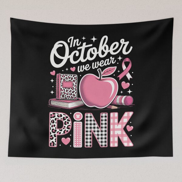 Item preview, Breast Cancer Awareness Cute Teacher Support designed and sold by CookWorldLaughs.