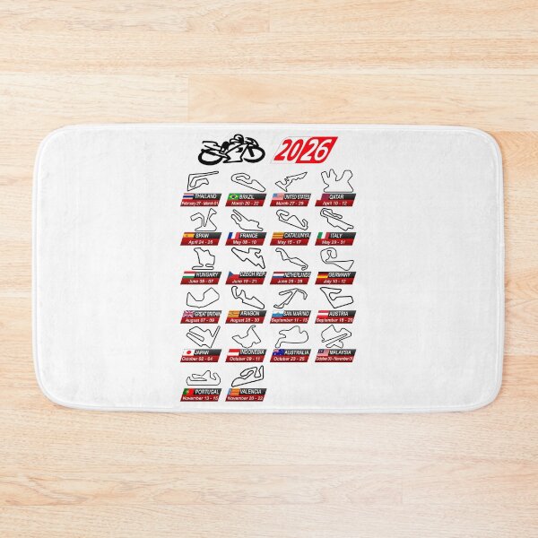 Item preview, Calendar season 2026 MotoGp circuits sport white designed and sold by ideasfinder.