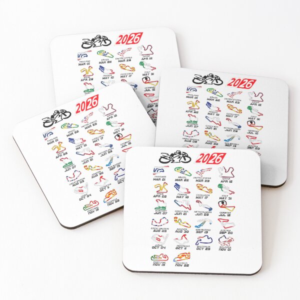 Item preview, Calendar season 2026 MotoGp circuits colors white designed and sold by ideasfinder.