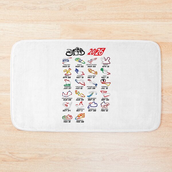 Item preview, Calendar season 2026 MotoGp circuits colors white designed and sold by ideasfinder.