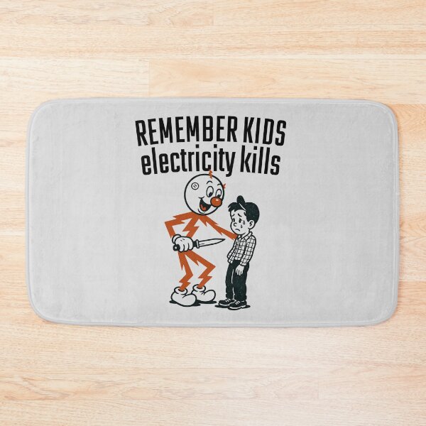 Item preview, Remember Kids Electricity Kills - Vintage Safety Retro Warning PSA Design designed and sold by Darkifun.