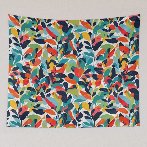 Item preview, Vibrant Abstract Artwork Featuring Colorful Leaves and Foliage designed and sold by CoolPixels.