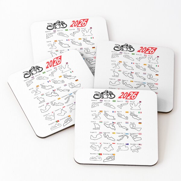 Item preview, Calendar season 2026 MotoGp circuits white designed and sold by ideasfinder.