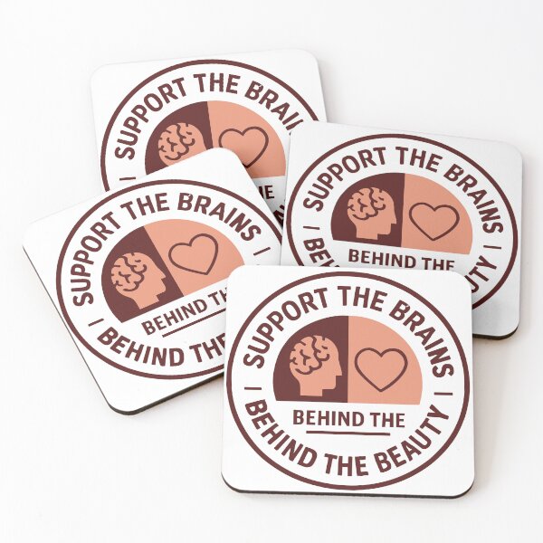 Item preview, Support The Brains Behind The Beauty Graphic Tee For Mindfulness designed and sold by ThreadQuirk.