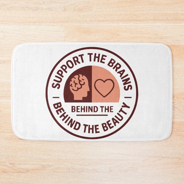 Item preview, Support The Brains Behind The Beauty Graphic Tee For Mindfulness designed and sold by ThreadQuirk.