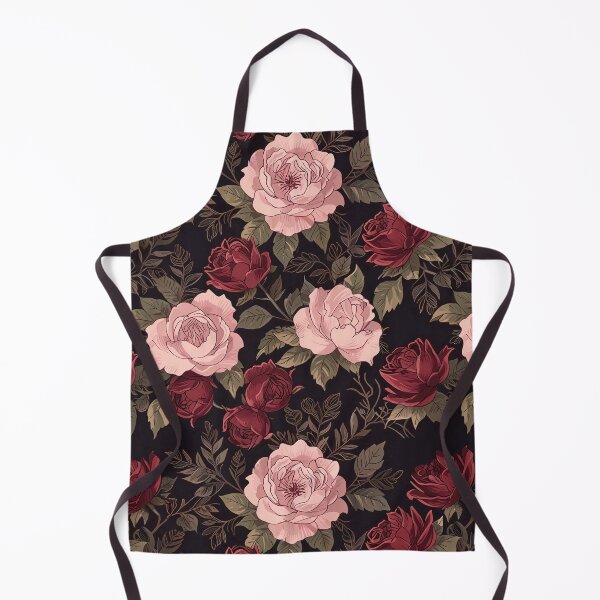 Item preview, Elegant Roses Pattern with Pink and Red Floral Elements on Dark Background designed and sold by CoolPixels.