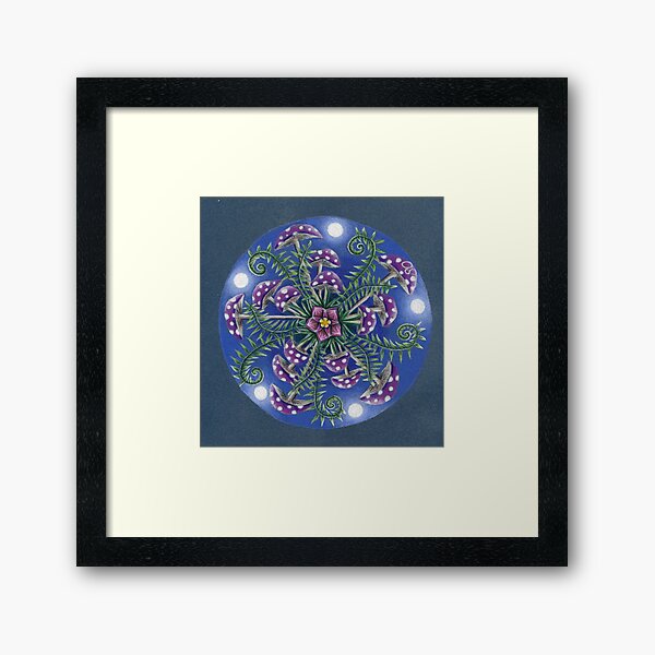 Shroomdala Framed Art Print
