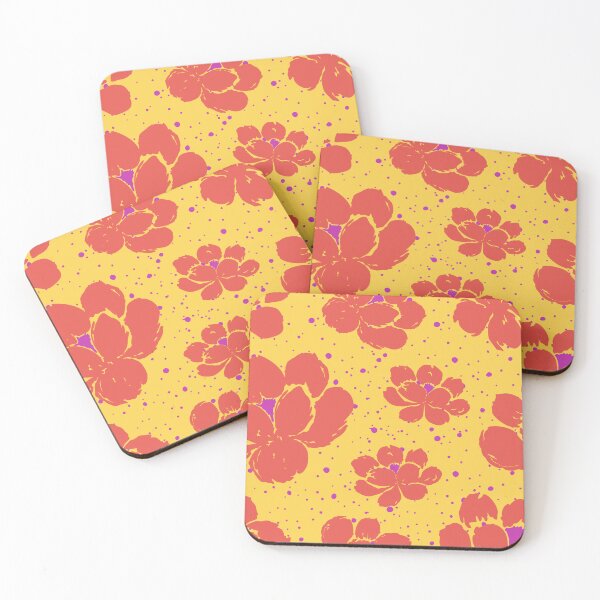 Item preview, Bold Orange Flowers on Yellow designed and sold by JirehKollezion.