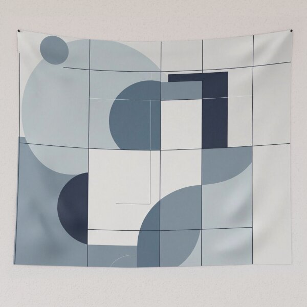 Item preview, Abstract Geometric - shades of gray and blue designed and sold by AlinaSCorner.