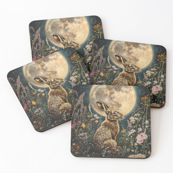 Item preview, Brown Hare Moon Gazing designed and sold by thewandswant.