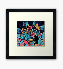 Pikmin Neon Jungle Framed Print