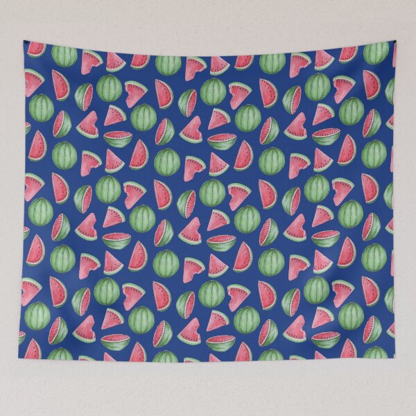Item preview, Watermelon Pattern, Blue Background designed and sold by Theodora Gould.