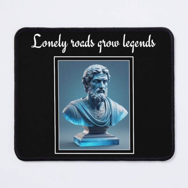 Item preview, Lonely Roads Grow Legends - Epictetus Blue Labradorite Crystal Stoic Sculpture designed and sold by LexaArtworks.