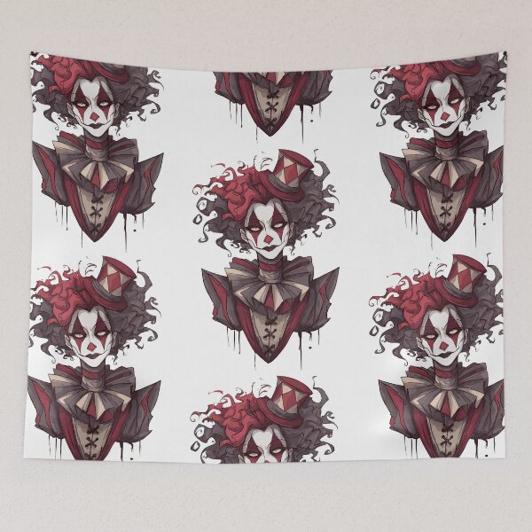Item preview, Sinister Halloween Clown Woman designed and sold by bapupa.