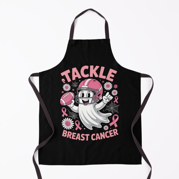 Item preview, Breast Cancer Support Football Funny Halloween designed and sold by DoorwayThreads.